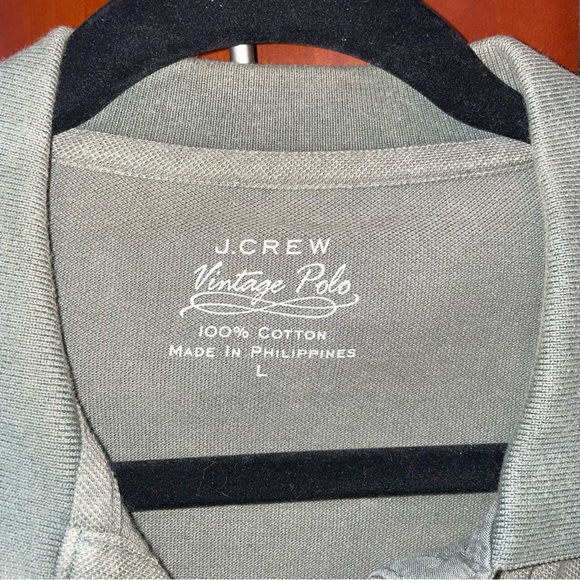 Men’s J. Crew Olive Green Short Sleeve Vintage Polo Large - Picture 7 of 7